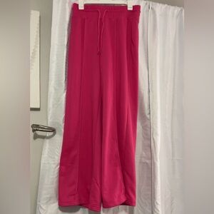SHEIN Pink Wide-Leg Track Pants